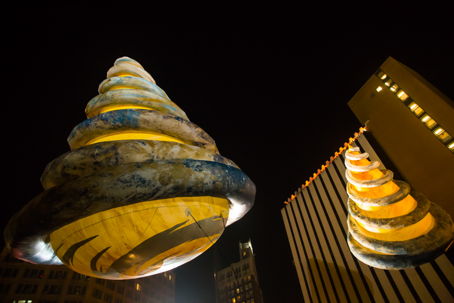 The Plasticiens Volants performance at Parcel 5 as part of the Rochester Fringe Festival, September 15, 2017.